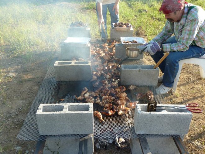 A Blessing In....Donations to fund the Orphan's Christmas Dinner, 200 pieces of chicken, a willing cook named Jeremy, and three hours time. 