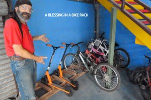 A BLESSING IN A BIKE RACK