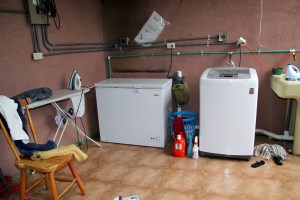 In the Spring of 2014, ABINA donors purchased a new freezer for the orphans. Sitting next to it, is a small capacity washing machine...our goal is to raise enough funds to purchase a large-capacity,  to keep 10 orphans in clean clothes and uniforms, daily! 